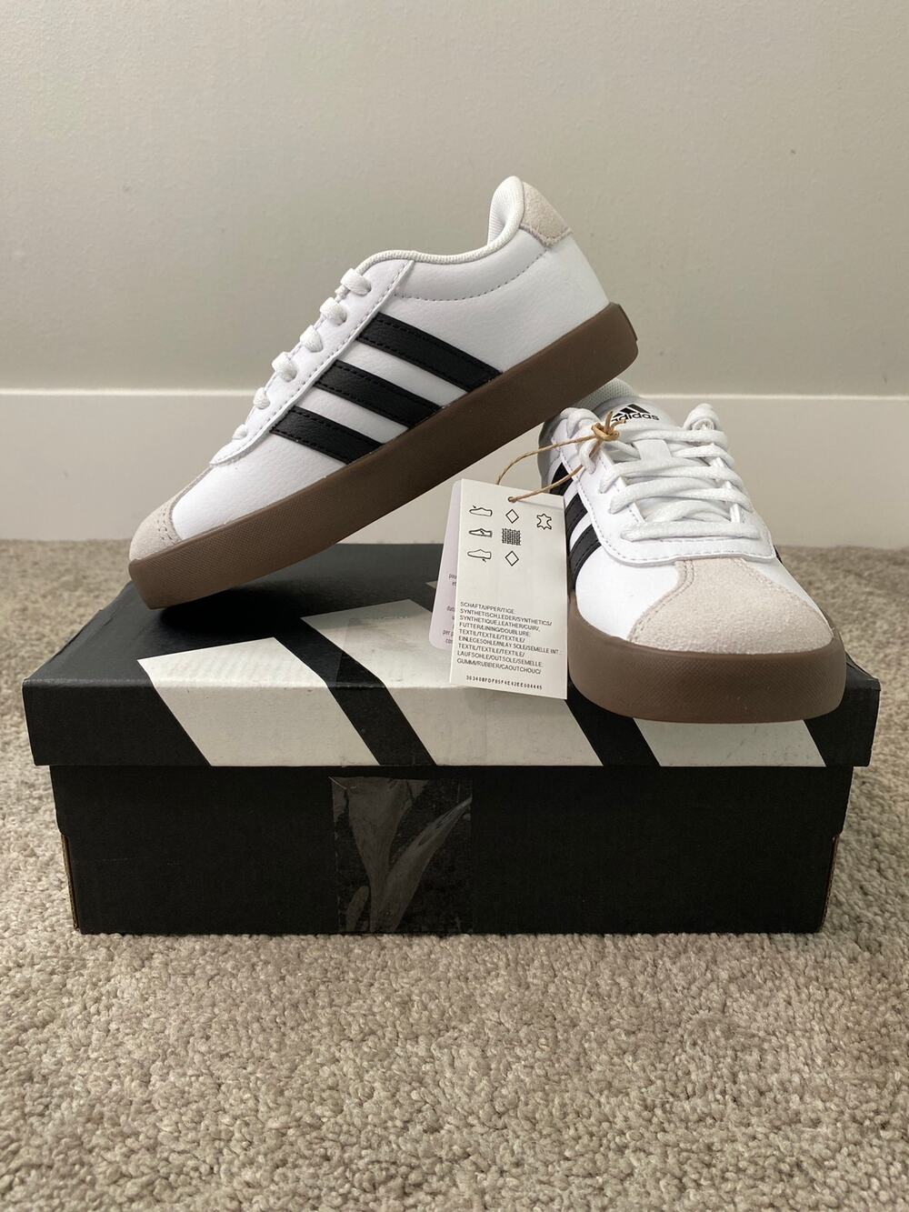 New Adidas VL Court 3.0 Kids Unisex Sneakers Size 13K